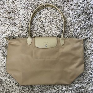 Longchamp Large Le Pliage Neo Nylon Tote Gold
